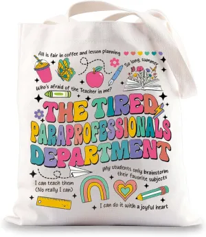 JNIAP Paraprofessional Tote Bag Paraprofessional Gifts Teacher Aide Gift Para Squad Gift Paraprofessional Shoulder Bag