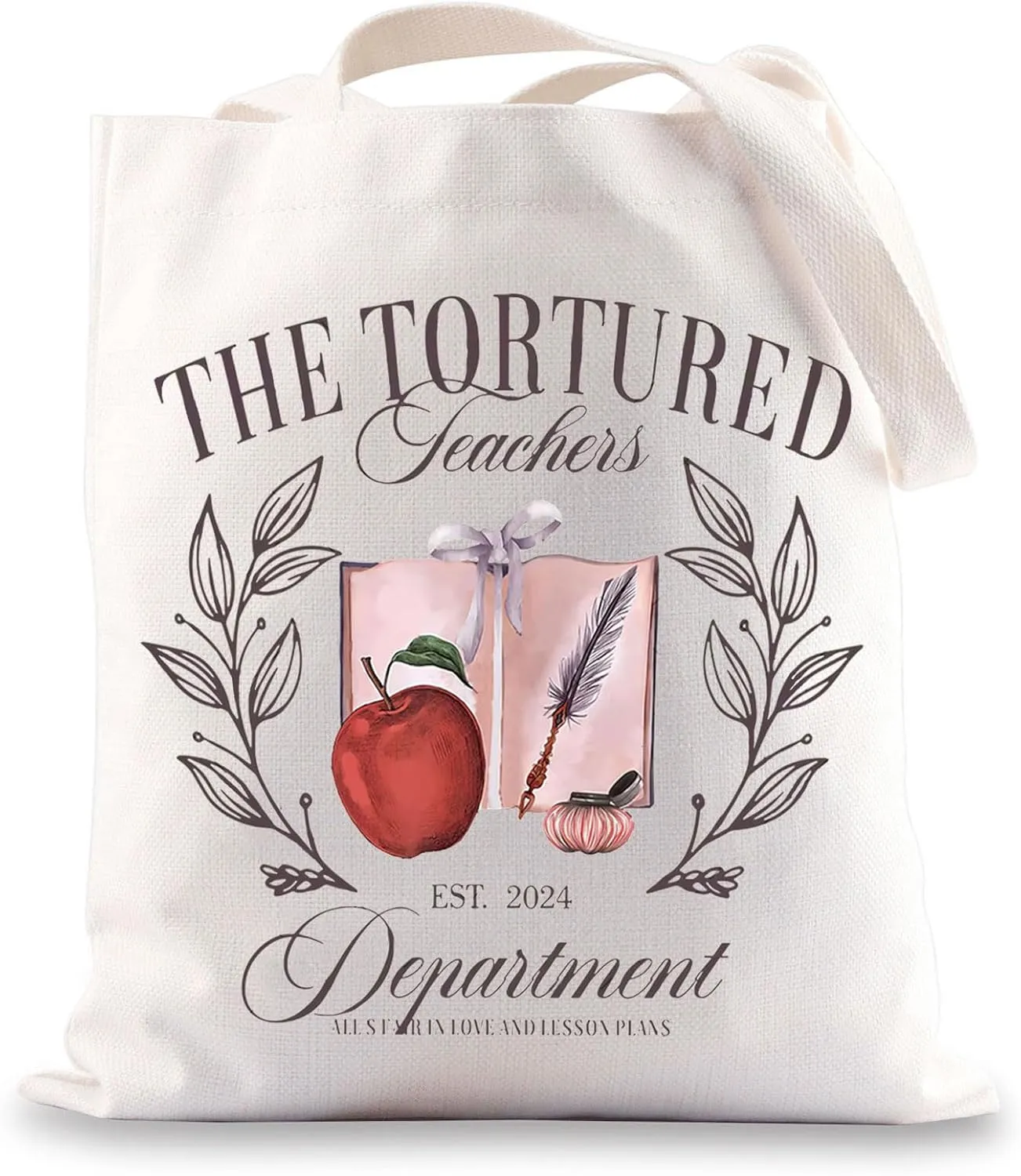 JNIAP The Tortured Teacher Department Tote Bag Tortured Teacher Department Gifts All's Fair In Love And Shaping Young Minds