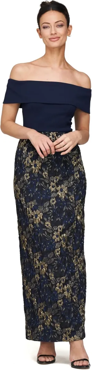 JS Collections Women's Fidelia Column Ankle Gown