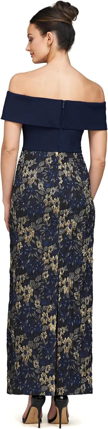 JS Collections Women's Fidelia Column Ankle Gown