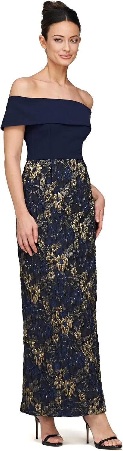 JS Collections Women's Fidelia Column Ankle Gown
