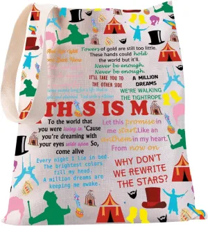 JYTAPP Musical Tote Bag Musical Tote Theatre Bag Merchandise Musical Lover Gift