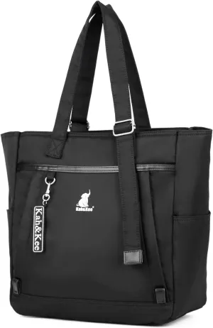 Kah&Kee Tote Bag for Women with Zipper Pockets Nylon, Waterproof Ideal for Work, Travel, School, Nursing, Teaching & Students