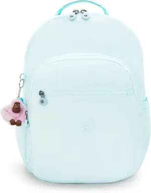 Kipling Seoul Extra Large Metallic 17" Laptop Backpack Blue Sky Met
