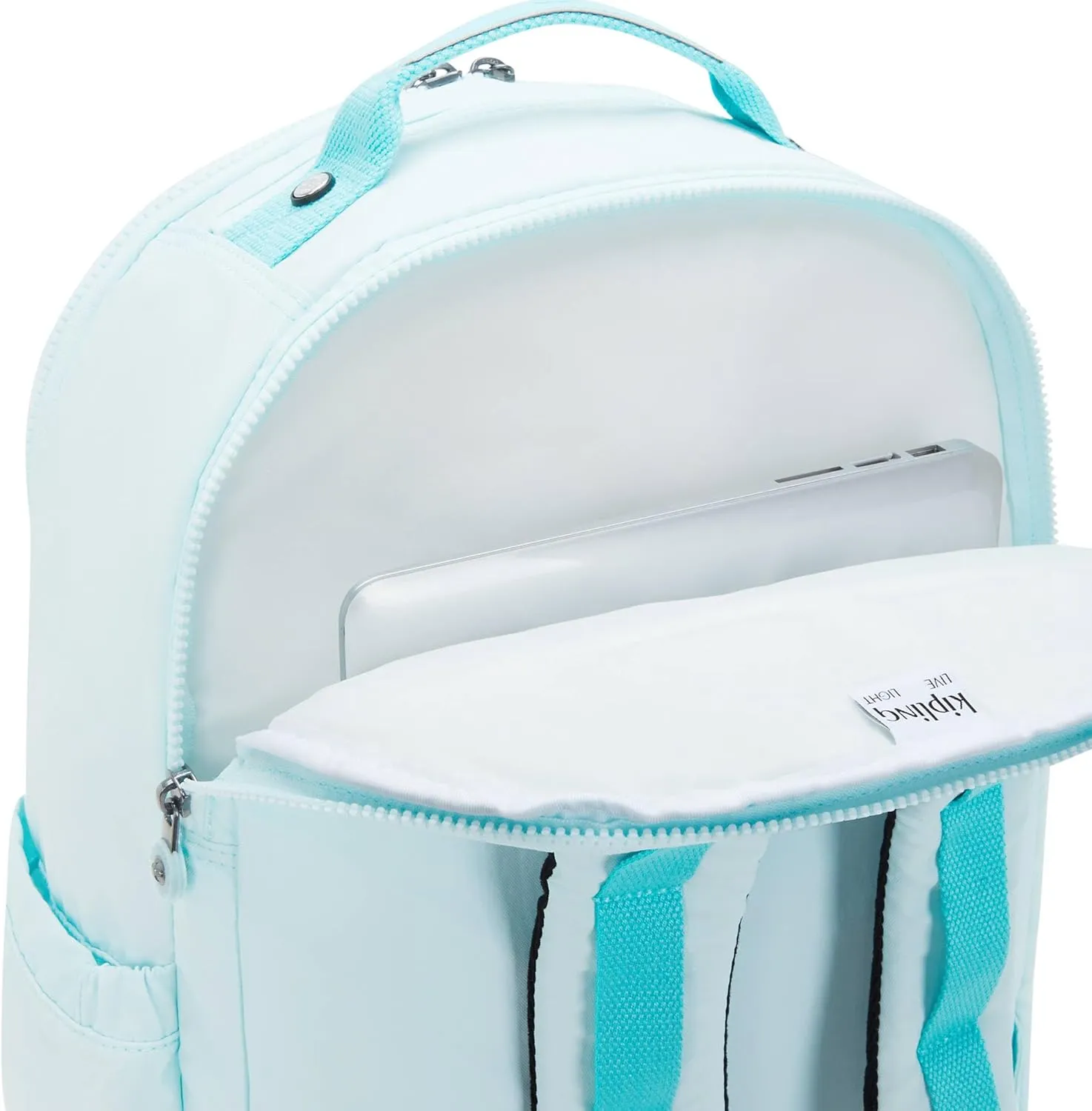 Kipling Seoul Extra Large Metallic 17" Laptop Backpack Blue Sky Met