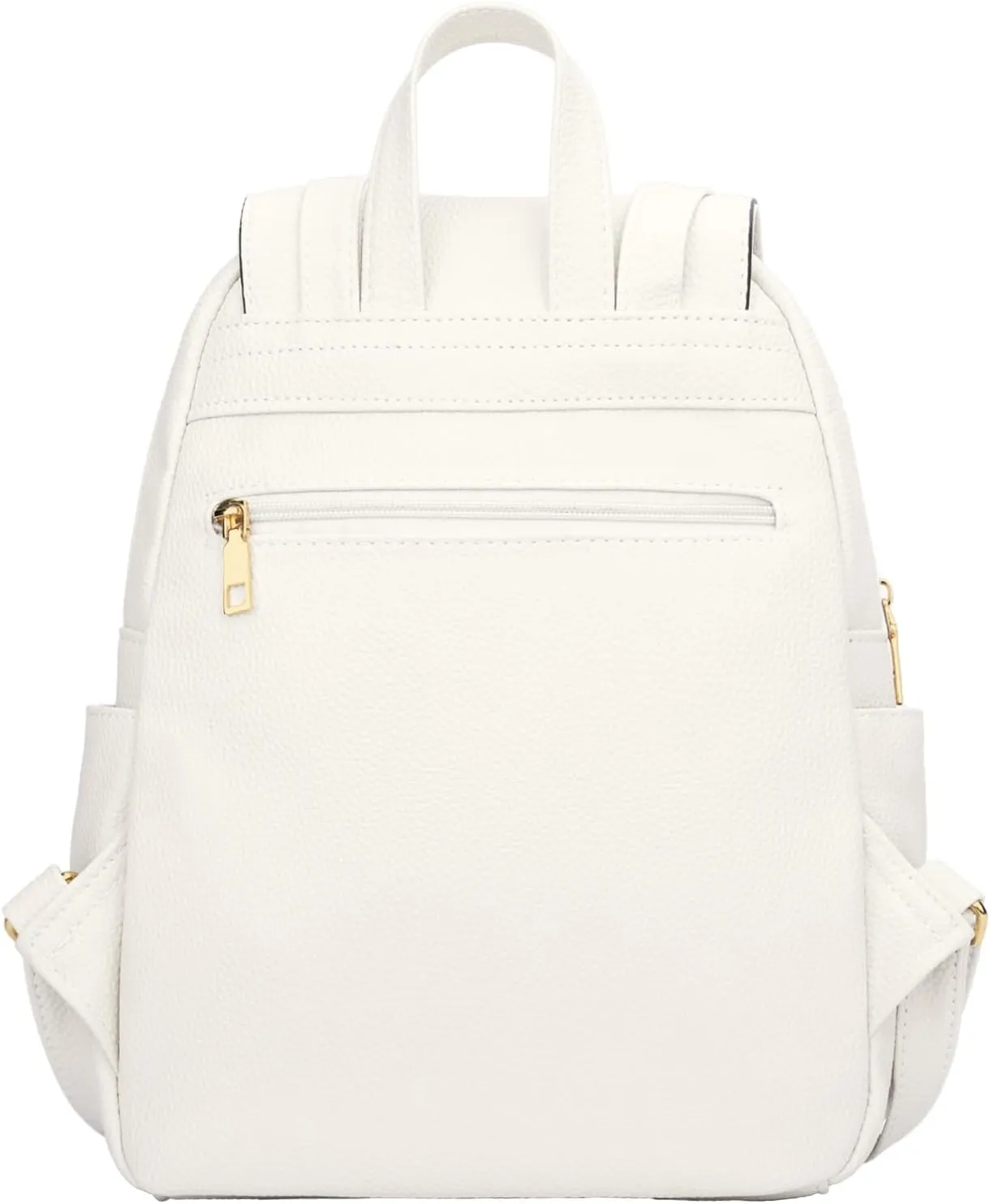 KKXIU Quilted Trendy Leather Backpack Purse for Women and Ladies Shoulder Travel Daypacks Bags (White)