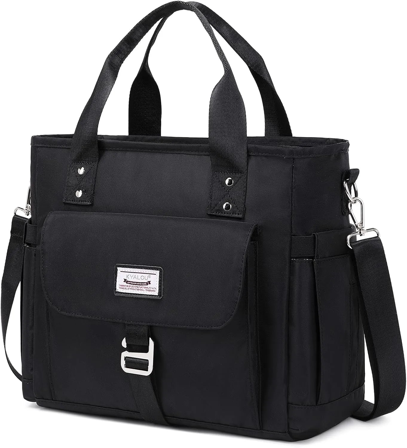 KYALOU Medium Tote Purse Bag for Women, Nurse Bag for Work, Teacher Tote Bag, Waterproof Nylon Crossbody Handbag
