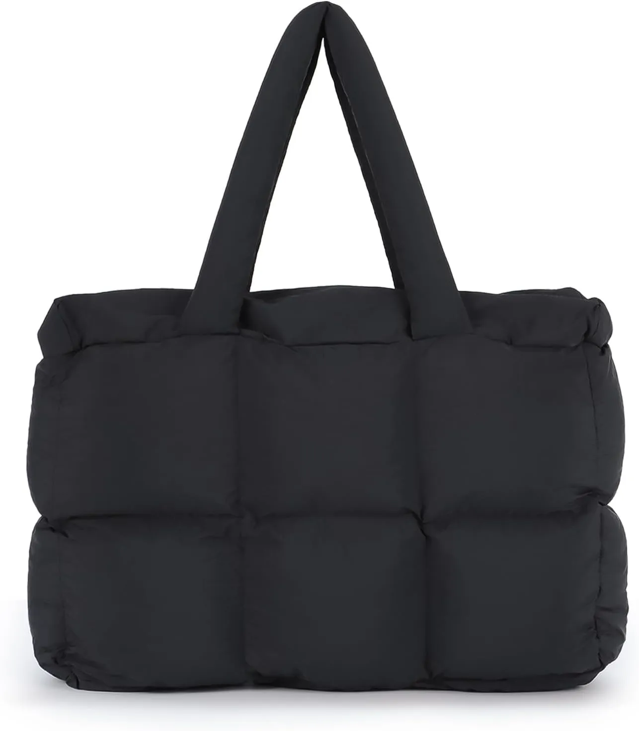 Lanpet Puffer Tote Bag for Women,Large Quilted puffy Padded Handbags Lightweight Shoulder Bags for Travel Gym Shopping Work