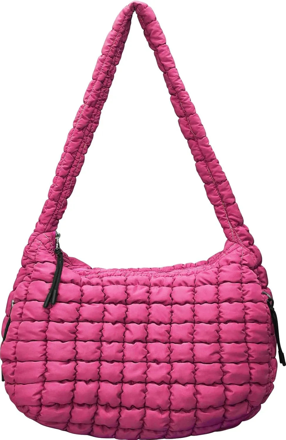 Large Puffer Tote Bag for Women Quilted Crossbody Bag, Hobo Quilted Tote Bag Crossbody Shoulder Handbags Puff Purse