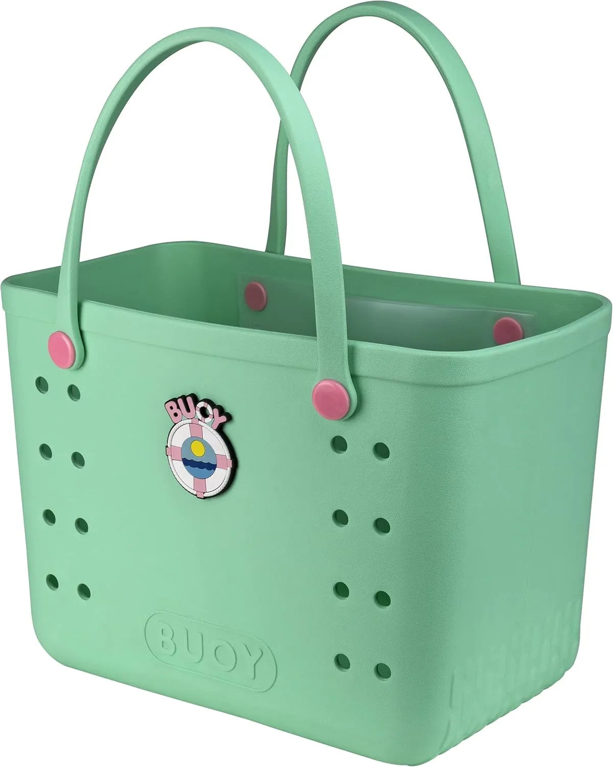 Large Rubber Tote Bag With Waterproof Zipper Pocket | Easy To Clean EVA Rubber Beach Bag With Holes | Beach Bags For Women