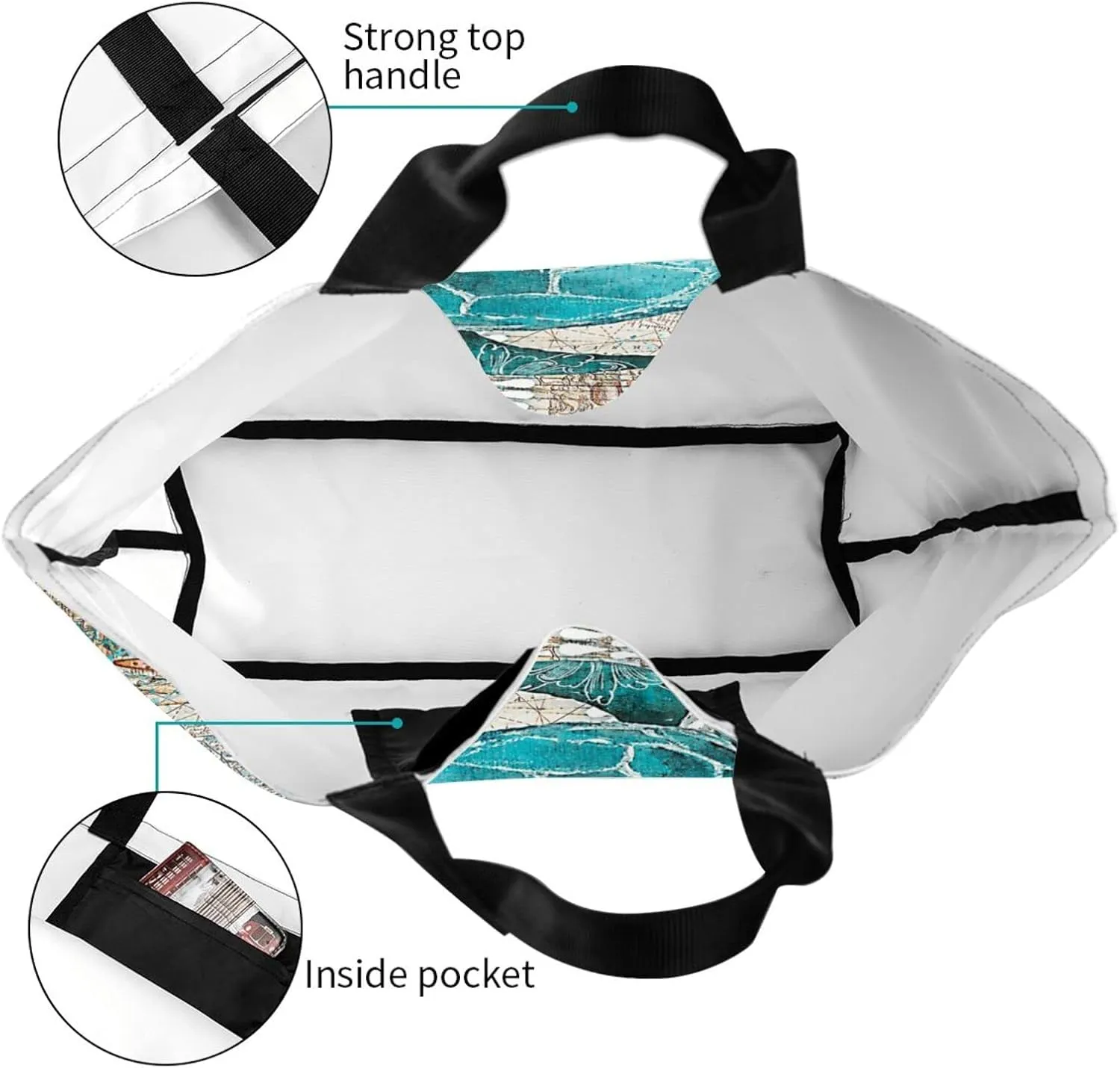 Large Tote Bag for Women Portable Beach Bag Reusable Grocery Bags Funny Gift Bag for Shopping Gym Travel