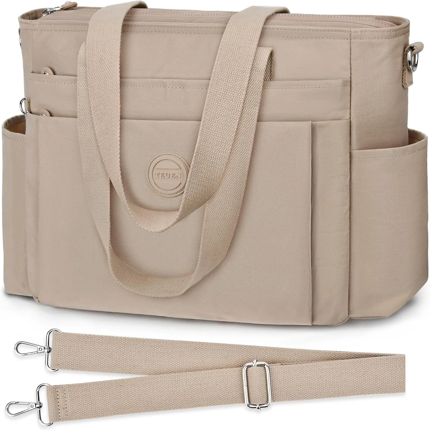 Large Tote Bag for Women, Waterproof Nylon Crossbody Tote Bag Shoulder Bag Carry On Bags for Travel Work Gym