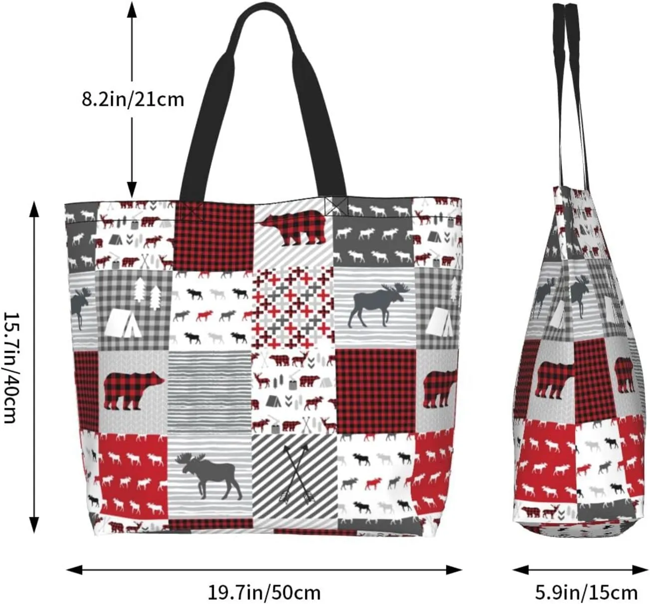 Large Tote Bag for Women Waterproof Reusable Shoulder Bag for Beach Travel Work and Grocery Shopping