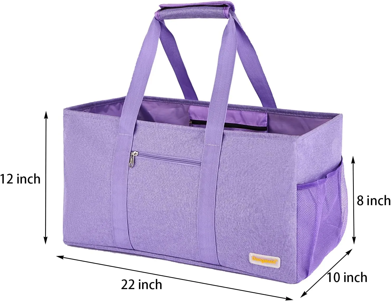 Large Utility Tote, Waterproof Beach & Picnic Bag, Foldable & Reusable Storage