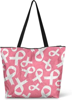 Large Zipper Tote Bag for Gym Work, Holiday Theme Recycle Paper Tote Bags with Handles Reusable Grocery Bag