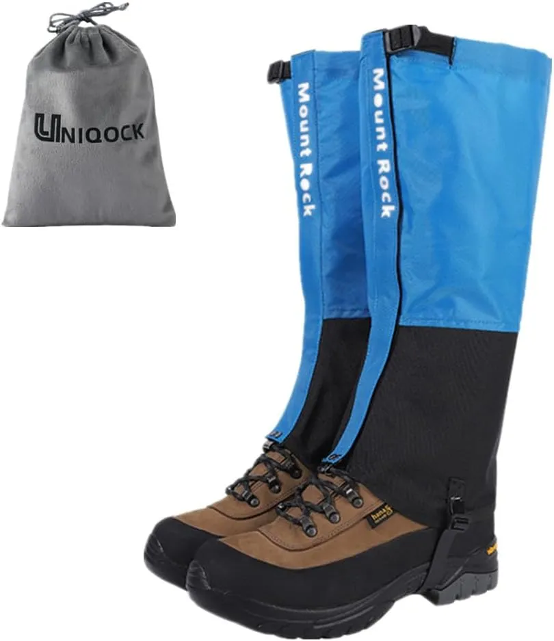 Leg Gaiters for Hiking Boots,900D Waterproof Hunting Hiking Gaiters Adjustable Snow Boot Gaiters for Climbing, Dirt-Proof Ripstop Shoe Gaiters for Men Women,Durable Snake Gaiters