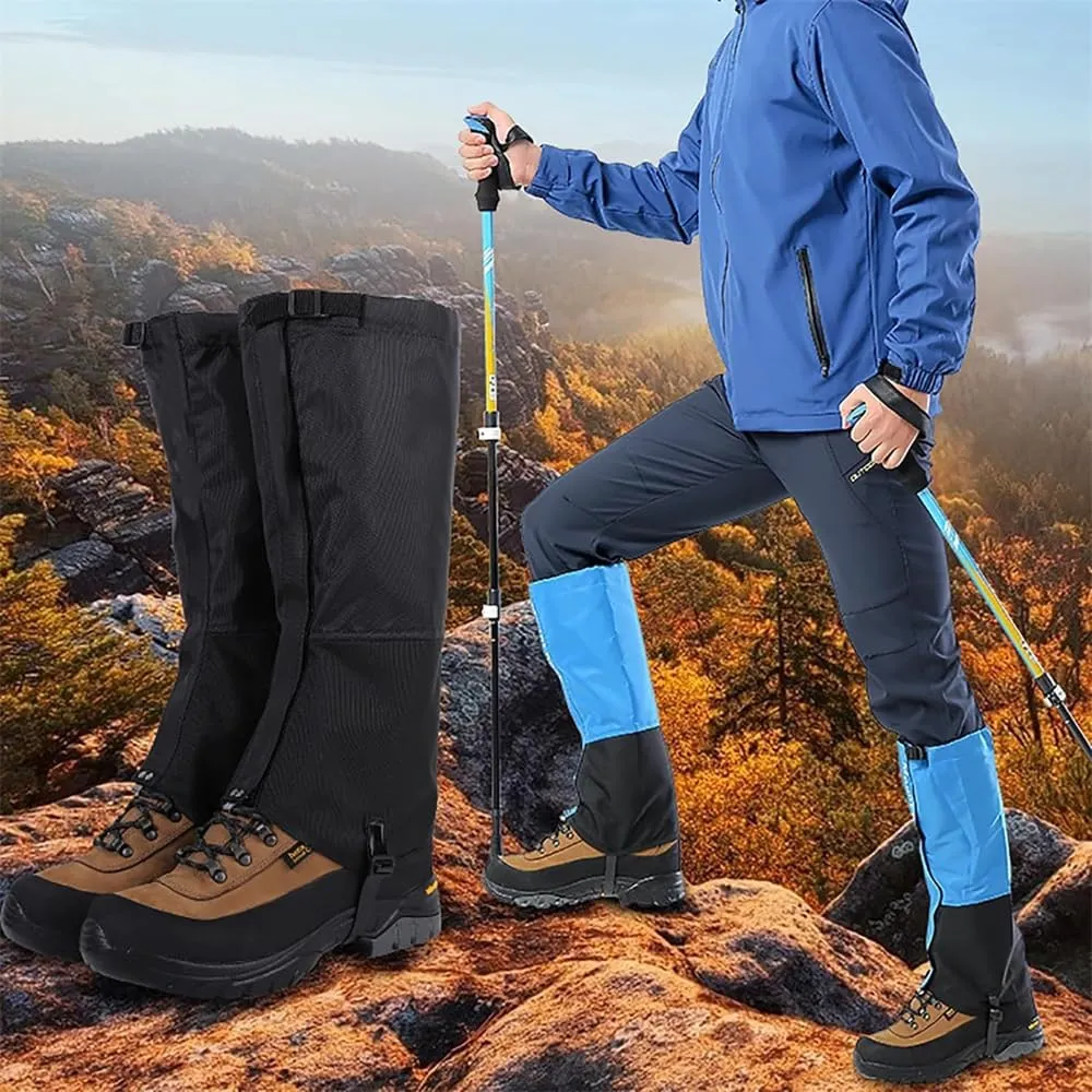 Leg Gaiters for Hiking Boots,900D Waterproof Hunting Hiking Gaiters Adjustable Snow Boot Gaiters for Climbing, Dirt-Proof Ripstop Shoe Gaiters for Men Women,Durable Snake Gaiters
