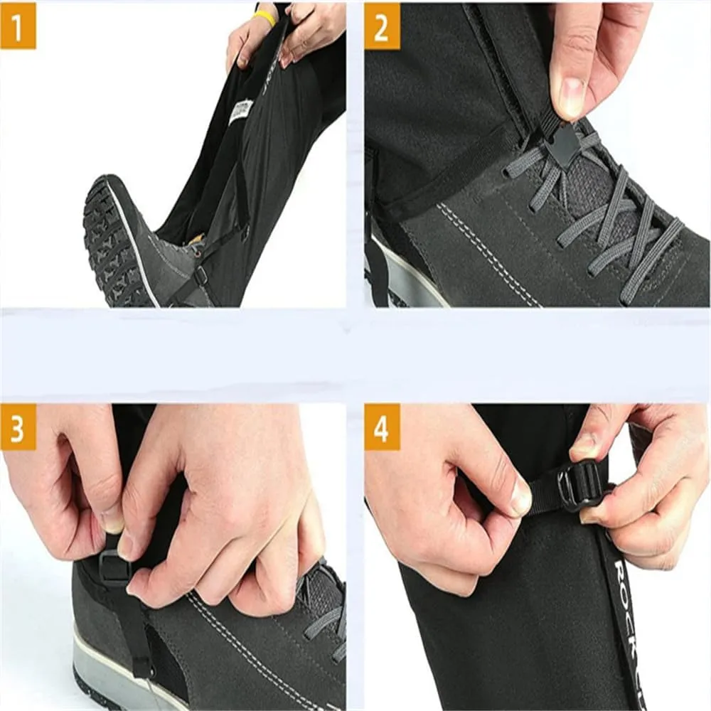 Leg Gaiters for Hiking Boots,900D Waterproof Hunting Hiking Gaiters Adjustable Snow Boot Gaiters for Climbing, Dirt-Proof Ripstop Shoe Gaiters for Men Women,Durable Snake Gaiters