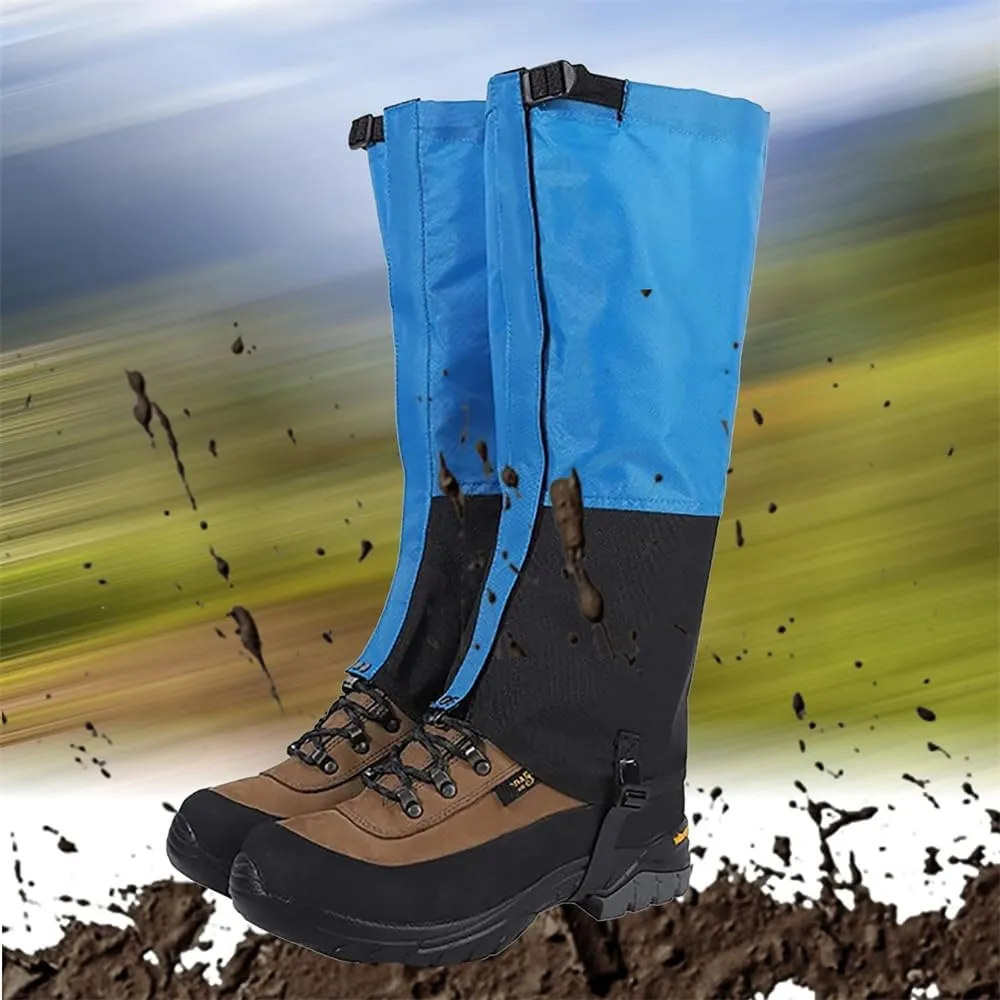 Leg Gaiters for Hiking Boots,900D Waterproof Hunting Hiking Gaiters Adjustable Snow Boot Gaiters for Climbing, Dirt-Proof Ripstop Shoe Gaiters for Men Women,Durable Snake Gaiters