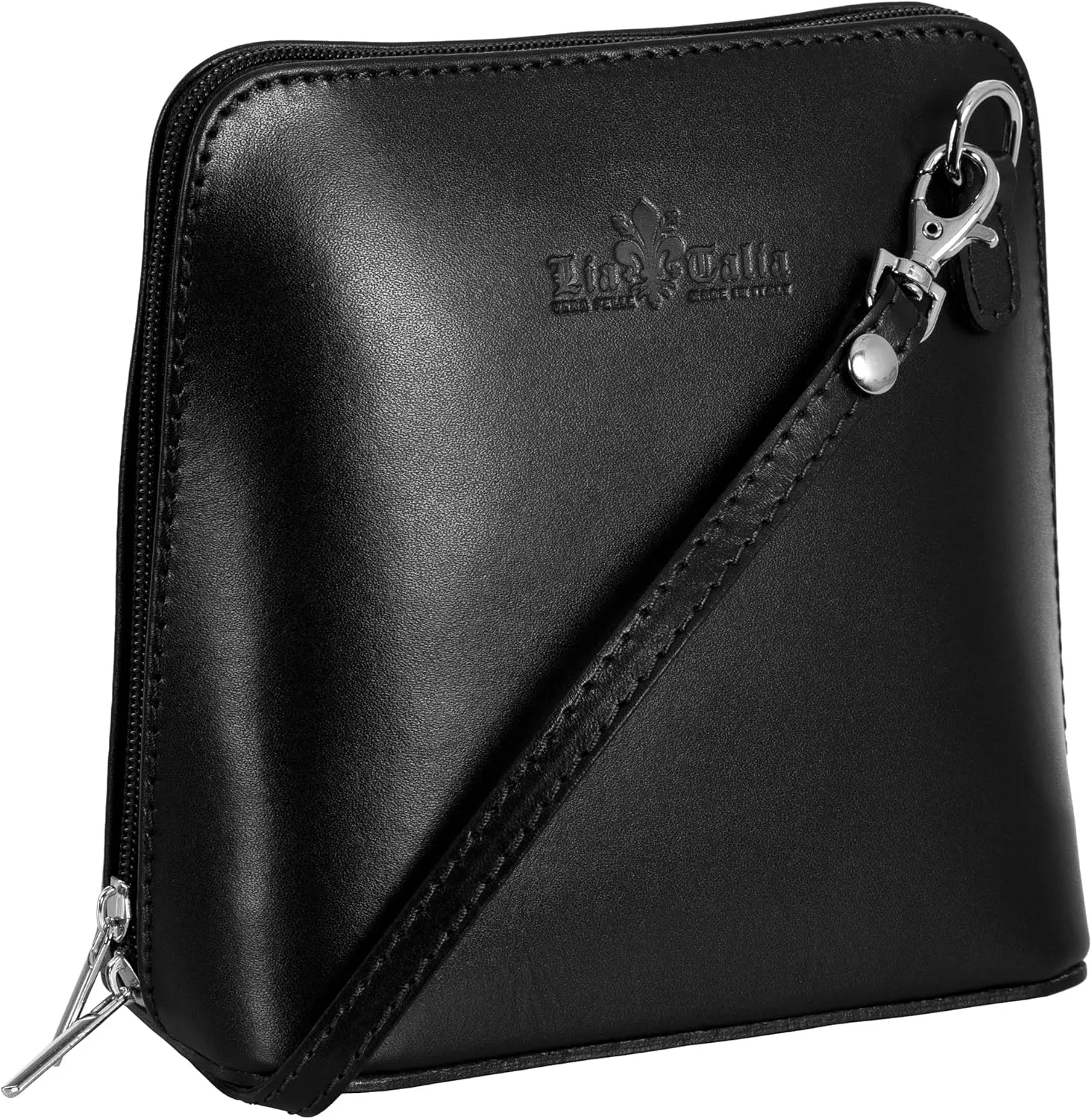 LiaTalia Genuine Italian Leather Small Crossbody Bag for Women – Handmade Mini Shoulder Purse from Florence Tuscany – Abby