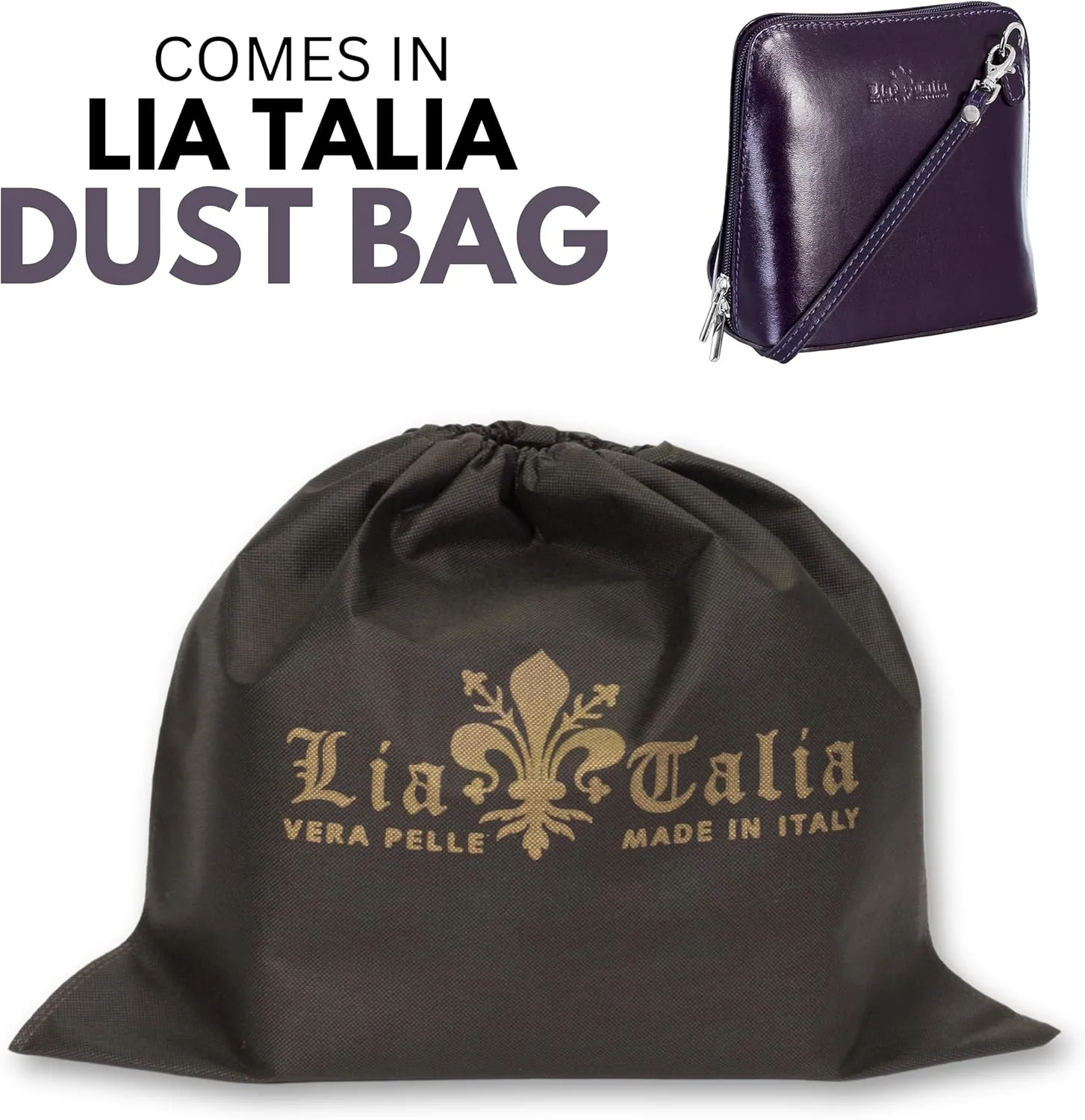 LiaTalia Genuine Italian Leather Small Crossbody Bag for Women – Handmade Mini Shoulder Purse from Florence Tuscany – Abby