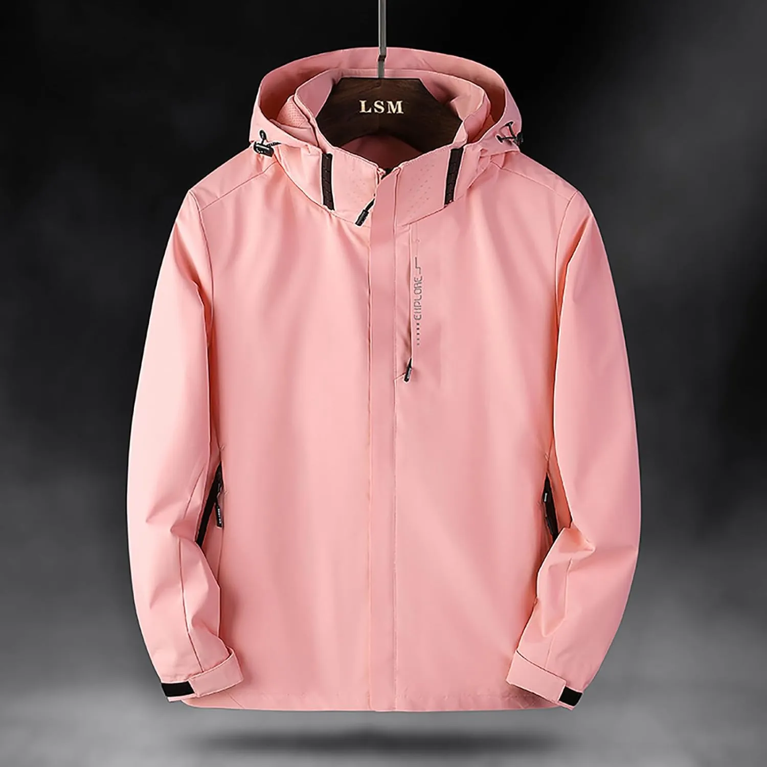 Light Weight Jackets Womens Plus Size Rain Coats Waterproof Packable Raincoats Outdoor Windbreaker with Pockets