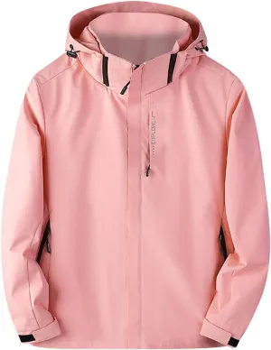 Light Weight Jackets Womens Plus Size Rain Coats Waterproof Packable Raincoats Outdoor Windbreaker with Pockets