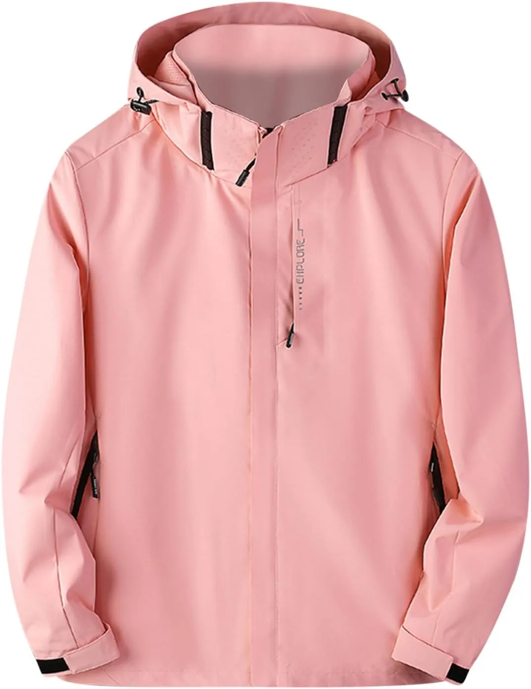 Light Weight Jackets Womens Plus Size Rain Coats Waterproof Packable Raincoats Outdoor Windbreaker with Pockets