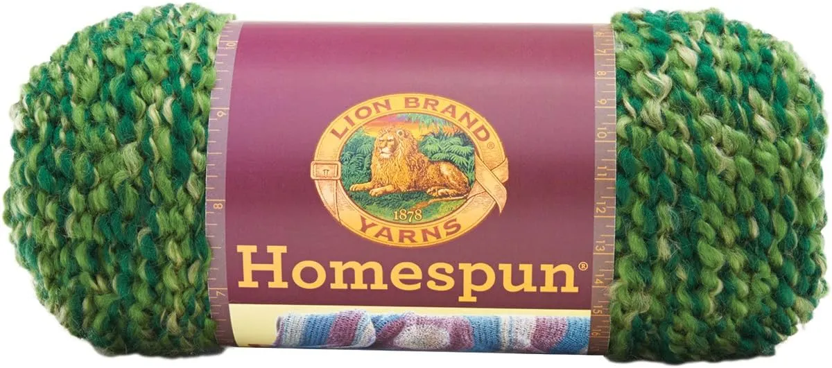 Lion Brand Homespun Forest 790-604 (3-Skeins - Same Dye Lot) Chunky Bulky #5 Acrylic Yarn for Crocheting and Knitting with Project Bag