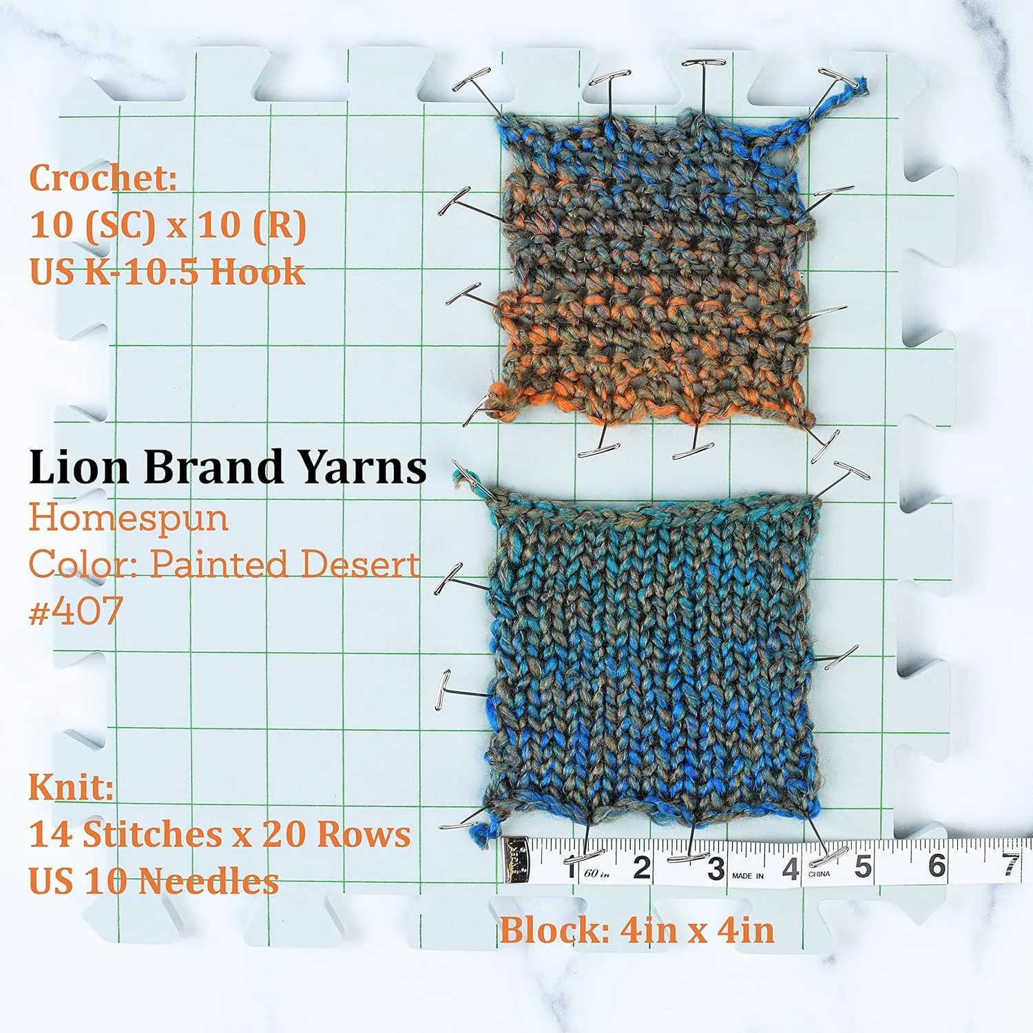 Lion Brand Homespun Painted Desert 790-407 (3-Skeins - Same Dye Lot) Chunky Bulky #5 Acrylic Yarn for Crocheting and Knitting with Project Bag