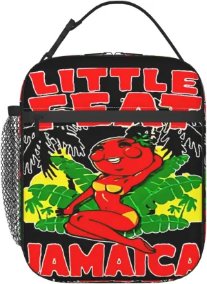 Little Music Feat Lunch Bag Reusable Lunch Box Casual Leakproof Tote Bag Lunch Organizer Meal Holder Convenient Handbag Zipper Cooler Bags for Activities