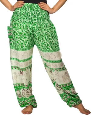 LOFBAZ Harem Pants for Women S-4XL Plus Hippie Yoga Floral Boho Lounge Clothing