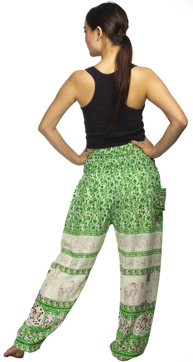 LOFBAZ Harem Pants for Women S-4XL Plus Hippie Yoga Floral Boho Lounge Clothing