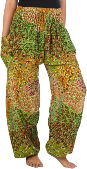 LOFBAZ Yoga Harem Hippie Pants for Women S-4XL Plus Boho Clothing PJ Elephant