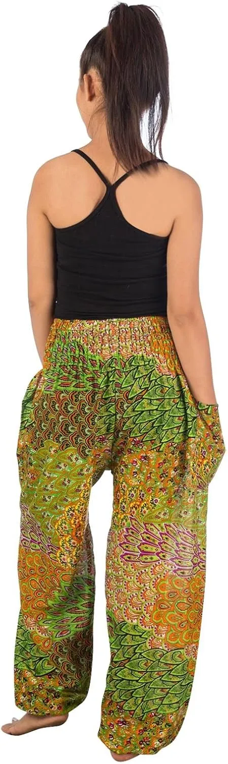 LOFBAZ Yoga Harem Hippie Pants for Women S-4XL Plus Boho Clothing PJ Elephant