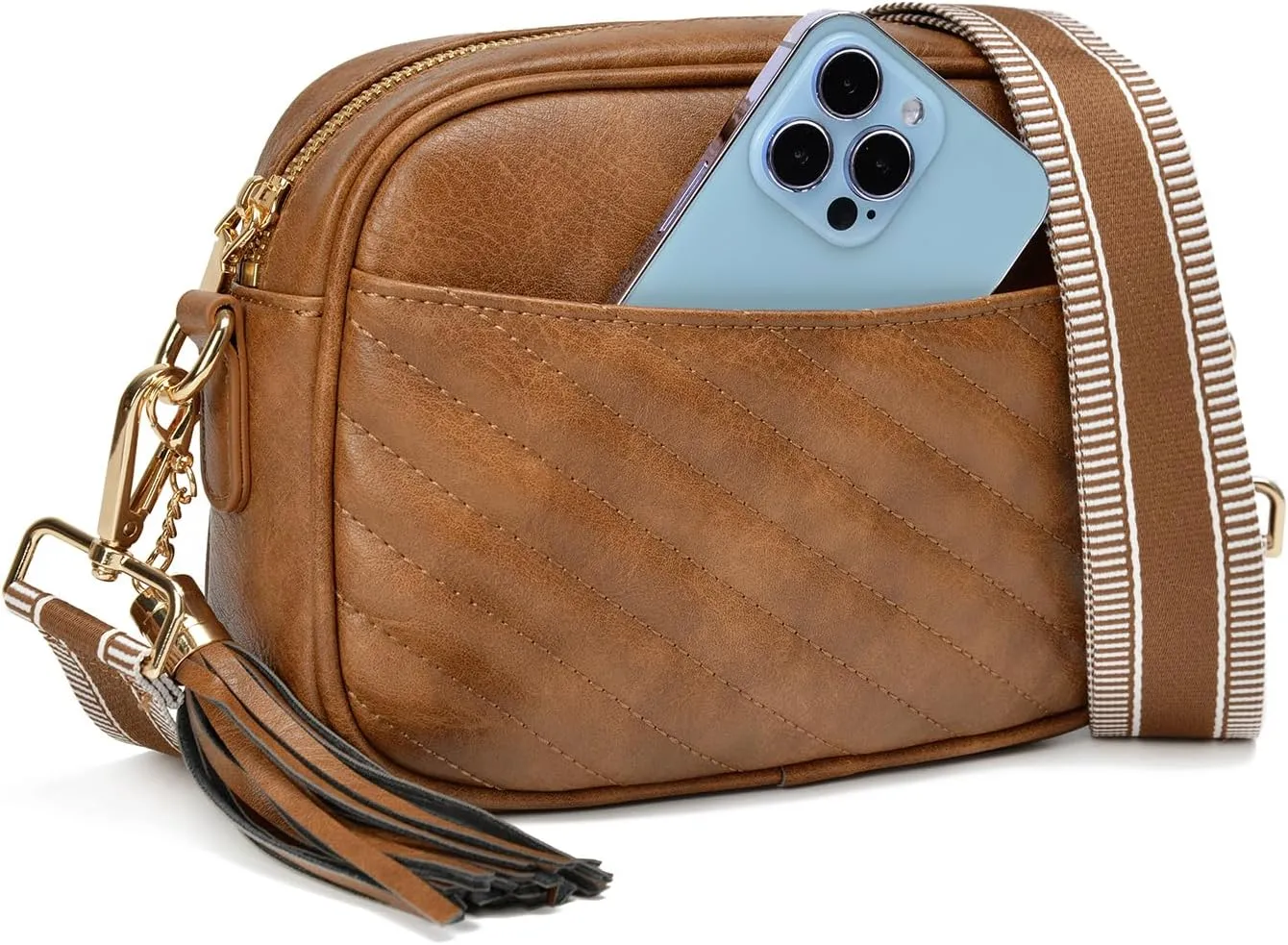 lola mae Quilted Crossbody Bag, Trendy Design Shoulder Purse