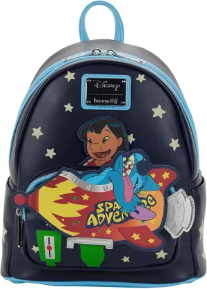 Loungefly Disney Lilo and Stitch Space Adventure Womens Double Strap Polyurethane Shoulder Bag Purse