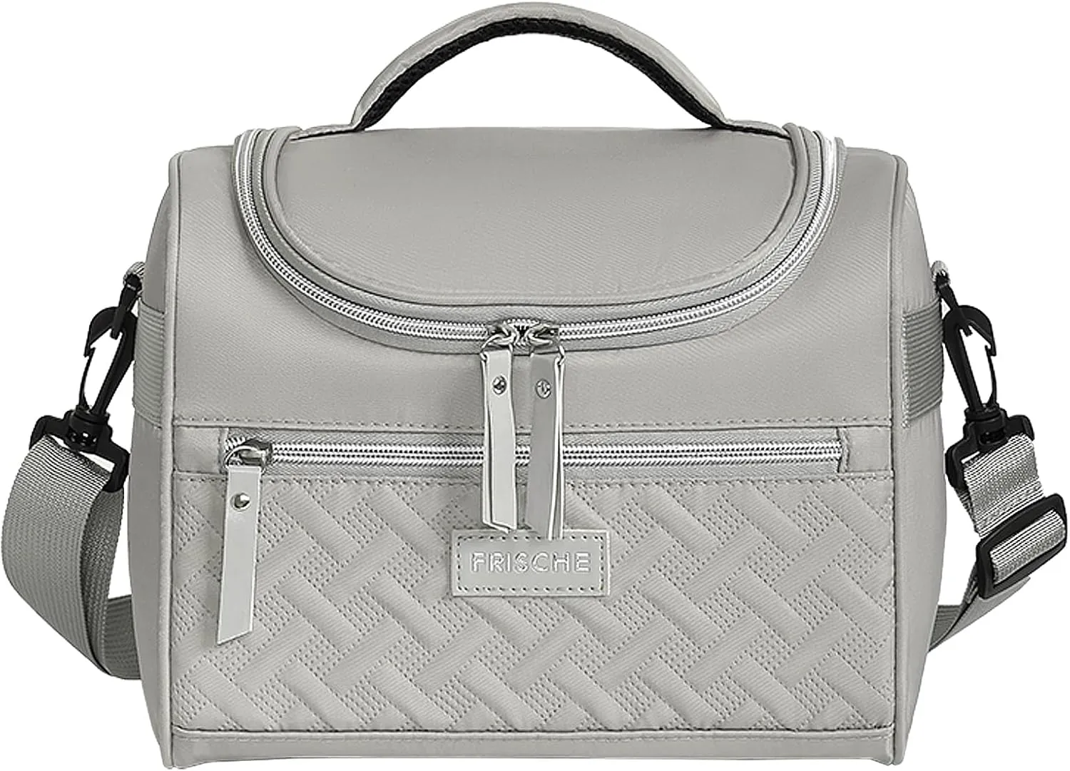 Lunch Bag for women, 8L Large Lunch Box with Adjustable Shoulder Strap, Resuable & Leakproof Lunch Cooler Bag, Insulated Lunch Tote Bag, Portable Lunch Pail for work, Tourist, outdoor use (Gray)