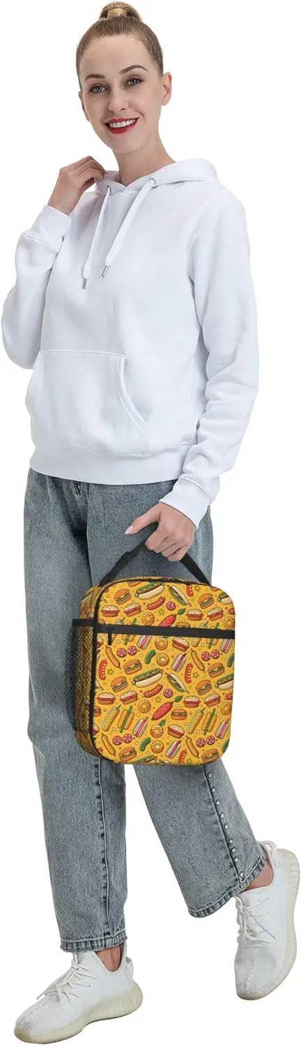 Lunch bag for Women Men, Insulated Lunch Box Container Reusable Leakproof Tote for Office, Work, Beach or Travel