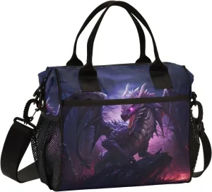 Lunch Tote Bags for Men lunch Box Lunch Cooler Bag Large Work Dragon Pterosaur Leakproof Office Picnic Travel Lunch Bag M