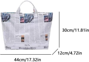 Lushandy Tote Bag for Women Large Retro PVC Tote Bag Shiny Tote Bag Fashion Shopping Tote Bag Vintage Beach Tote Hobo Handbag