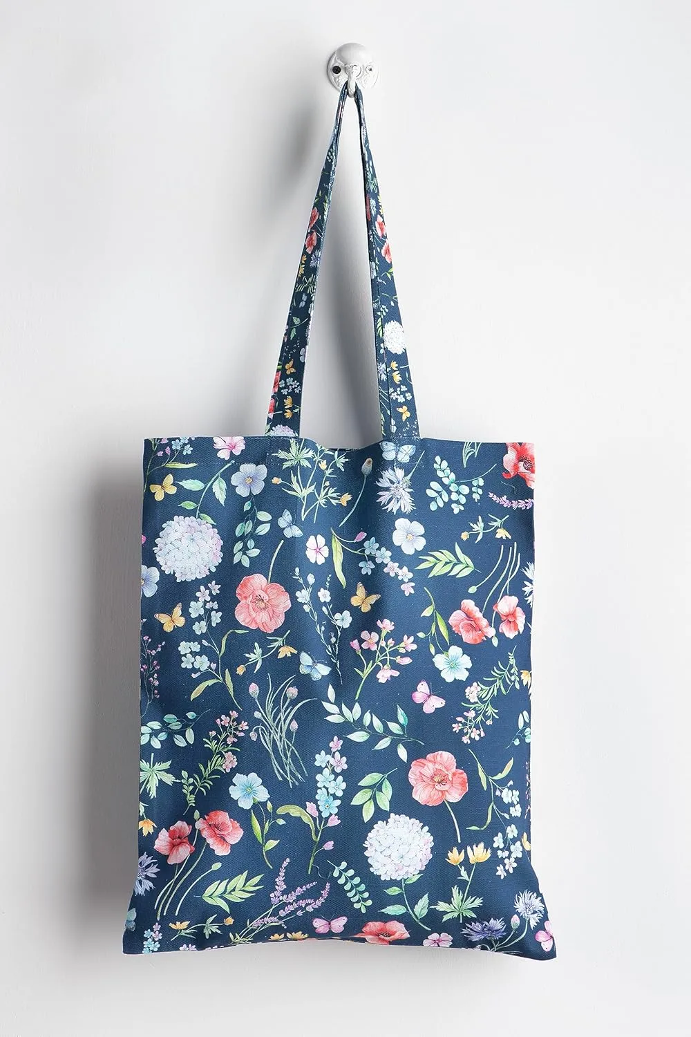 Maison d' Hermine Reusable Grocery Tote Bag 100% Cotton Shopping Shoulder Bag (14 Inch by 17 Inch)