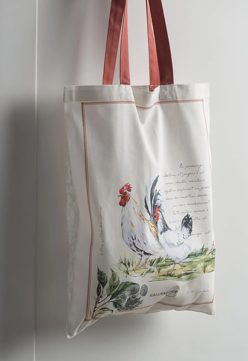 Maison d' Hermine Reusable Grocery Tote Bag 100% Cotton Shopping Shoulder Bag (14 Inch by 17 Inch)