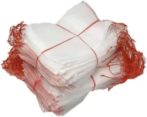 Maius Fruit Protection Bags, 100 Pack 4 x 6 Inch Nylon Net Barrier Bag with Drawstring for Protecting Plant Seed Fruit Flower Vegetable, Reusable Mesh Protect Bag