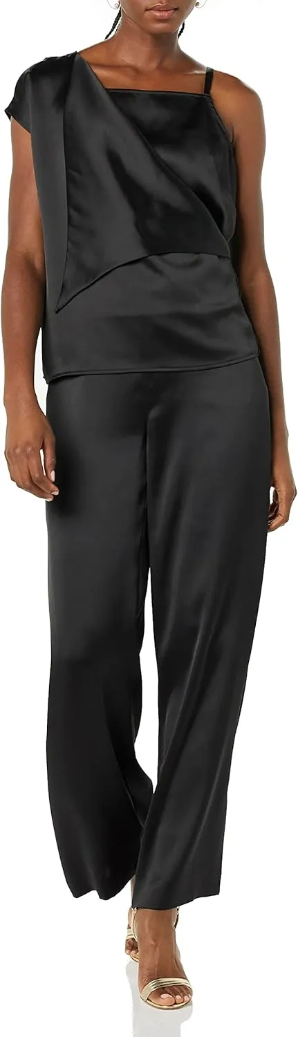 MAKING THE CUT Women's One Sleeve Asymmetrical Strappy Top