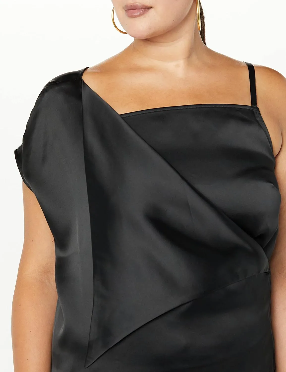 MAKING THE CUT Women's One Sleeve Asymmetrical Strappy Top