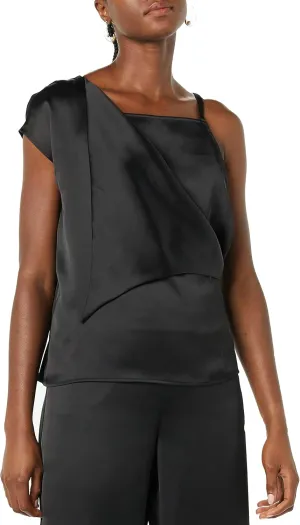 MAKING THE CUT Women's One Sleeve Asymmetrical Strappy Top