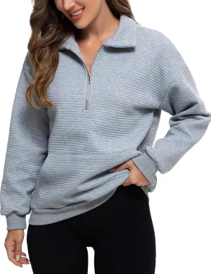 MathCat Womens Oversized Sweatshirts Half Zip Pullover Hoodies Casual Sweaters Loose Fit Fall Winter Fashion Clothes Outfits