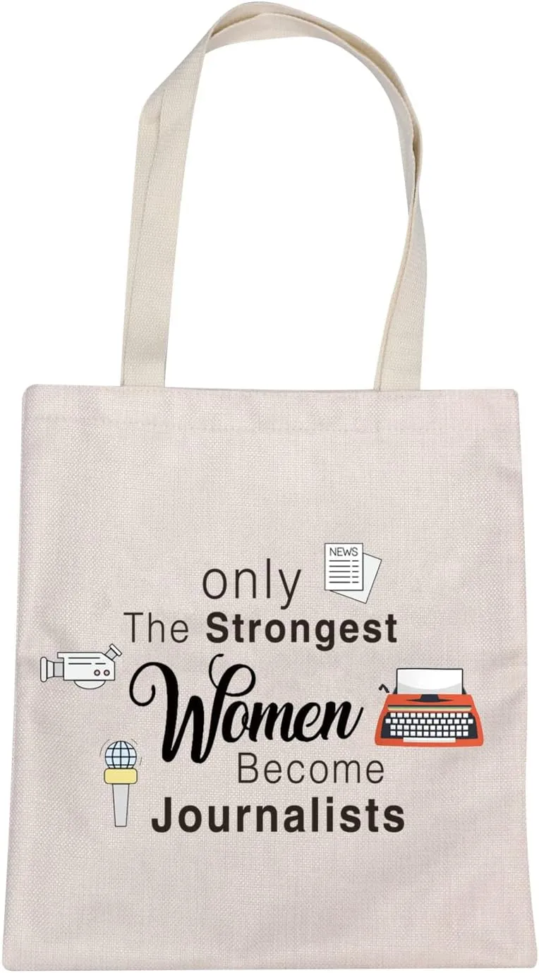 MBMSO Journalist Tote Bag Journalism Gifts News Reporter Gifts only the Strongest Women Become Journalists Shoulder Bag
