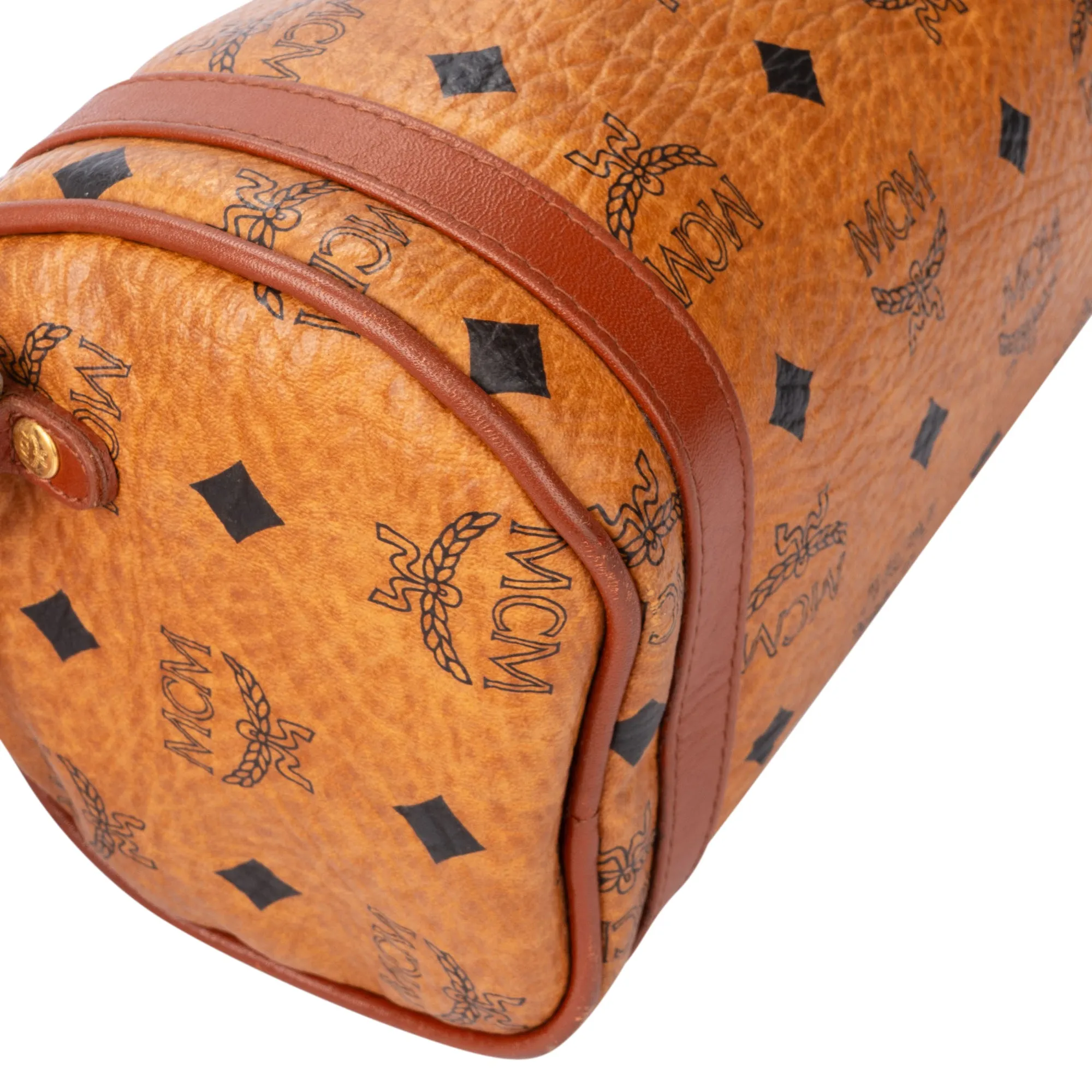MCM Visetos Monogram Bowling Crossbody Bag